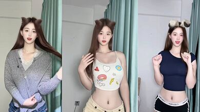 快手网红 小染好困困 骚舞视频泄漏 梨形身材前凸后翘 各种发骚扭动 反差感十足！